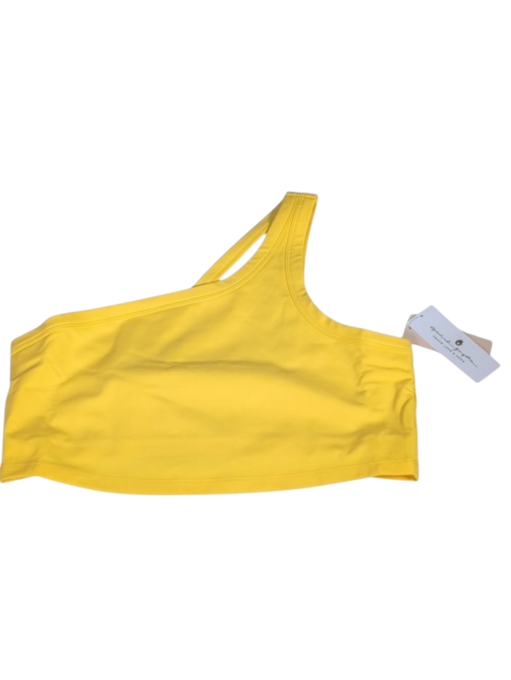 Spiritual Gangster Cruz One Shoulder Crop Tank Sunflower Size Large